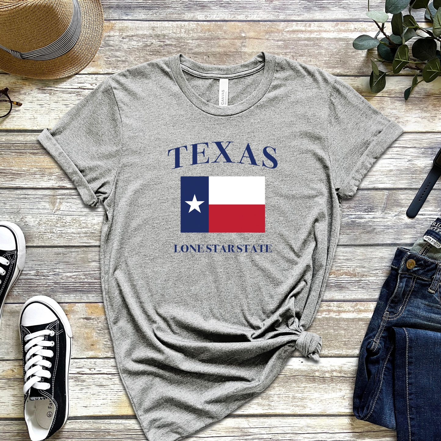 Texas Lone Star State Flag T-Shirt | Patriotic Texan Apparel | Unique Lone Star Design