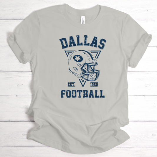 Dallas Football Helmet Logo T-Shirt: Showcase Your Team Spirit with this Iconic Tee - Perfect for True Dallas Fans