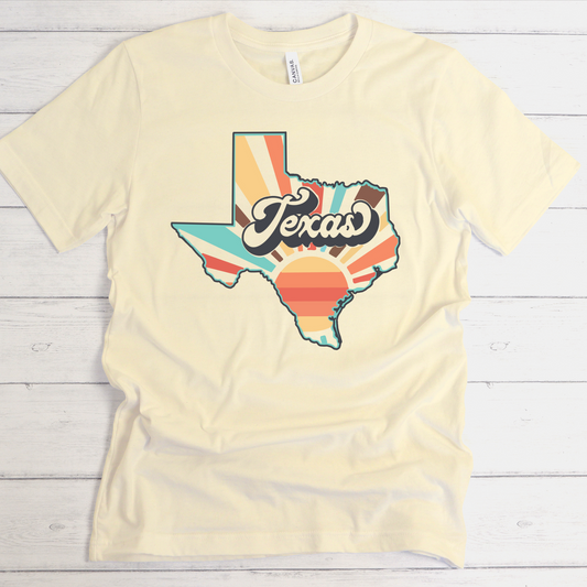 Texas Sunrise T-shirt | Embrace the Lone Star Glow | A Unique Blend of Nature's Beauty and Texan Pride