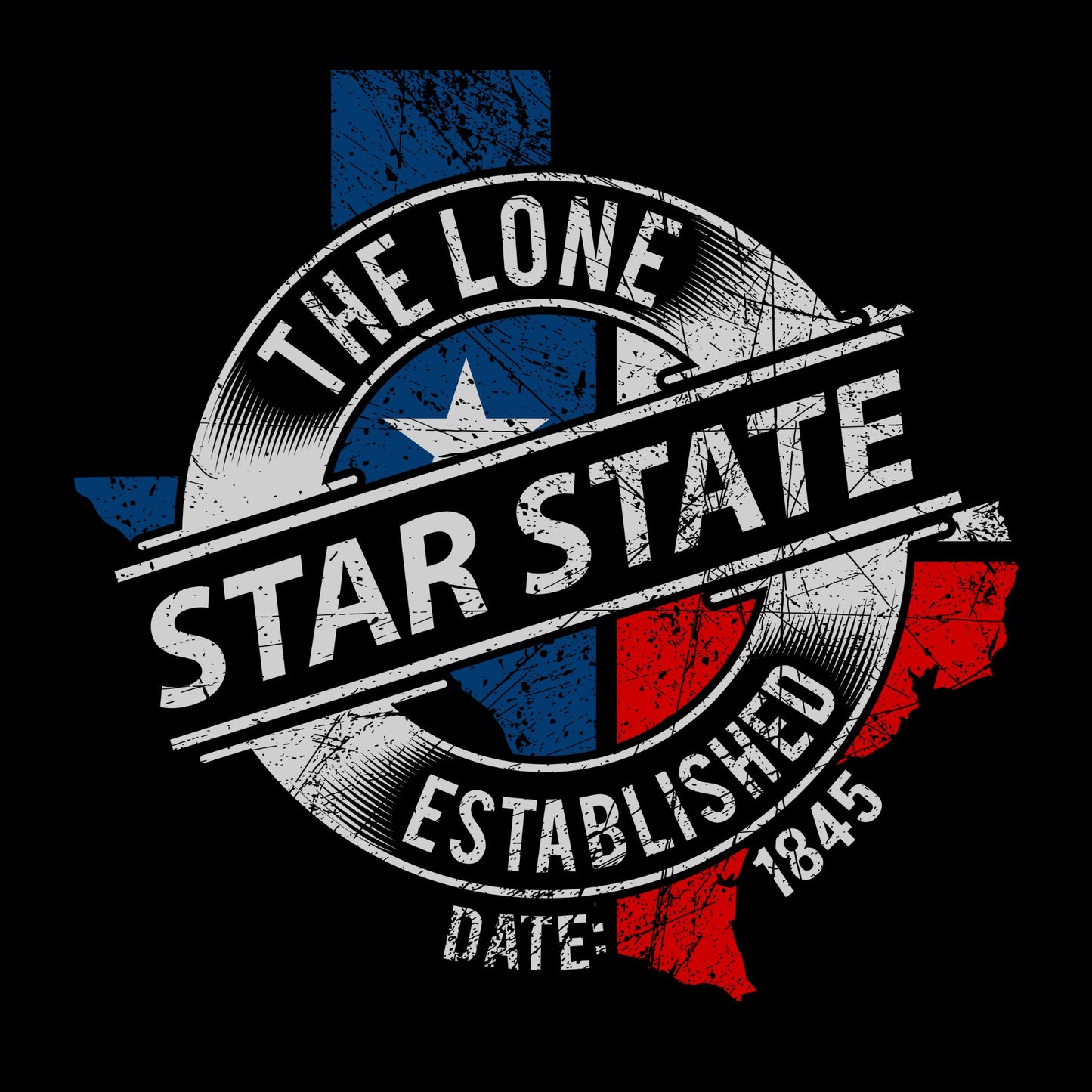 Texas Lone Star Established 1845 T-Shirt | Celebrate Texan Heritage with Stylish Apparel