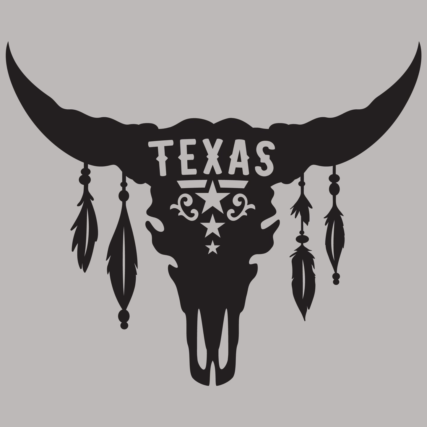 Texas Longhorn Dreams T-shirt | Majestic Longhorn and Dream Catcher Design | Embrace Texan Heritage with Bohemian Flair
