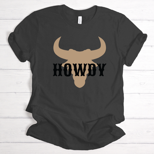 Howdy, Longhorn! Texas T-shirt | A Perfect Fusion of Southern Hospitality and Iconic Texan Pride | Unleash Your Lone Star Spirit in Comfortable and Stylish Apparel